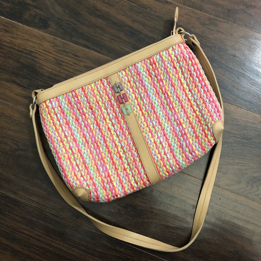 EGO Woven Multicolor Handbag with lots of storage